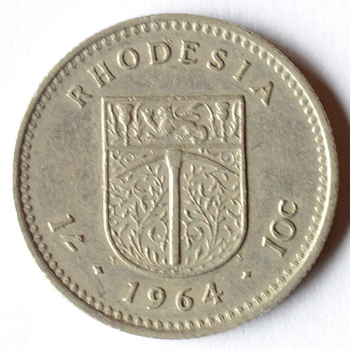 1964 Rhodesia 10c Elizabeth II 2nd portrait