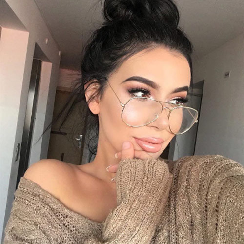 -1.00 Nearsighted Glasses Silver