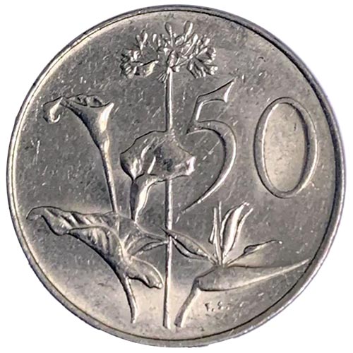 1990 South Africa 50c fine
