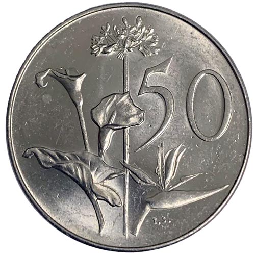 1966 South Africa 50c English AU